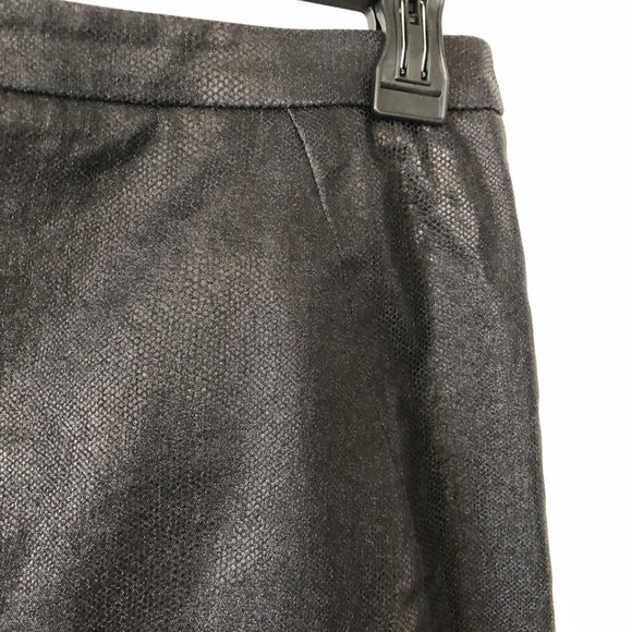 LAGI NADEAU Dark Blue/Black Pebbled Pattern Skirt 4 - Picture 5 of 8